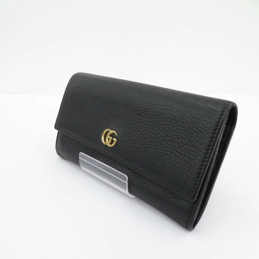 GUCCI GG Marmont Double GG Continental Wallet Long Black